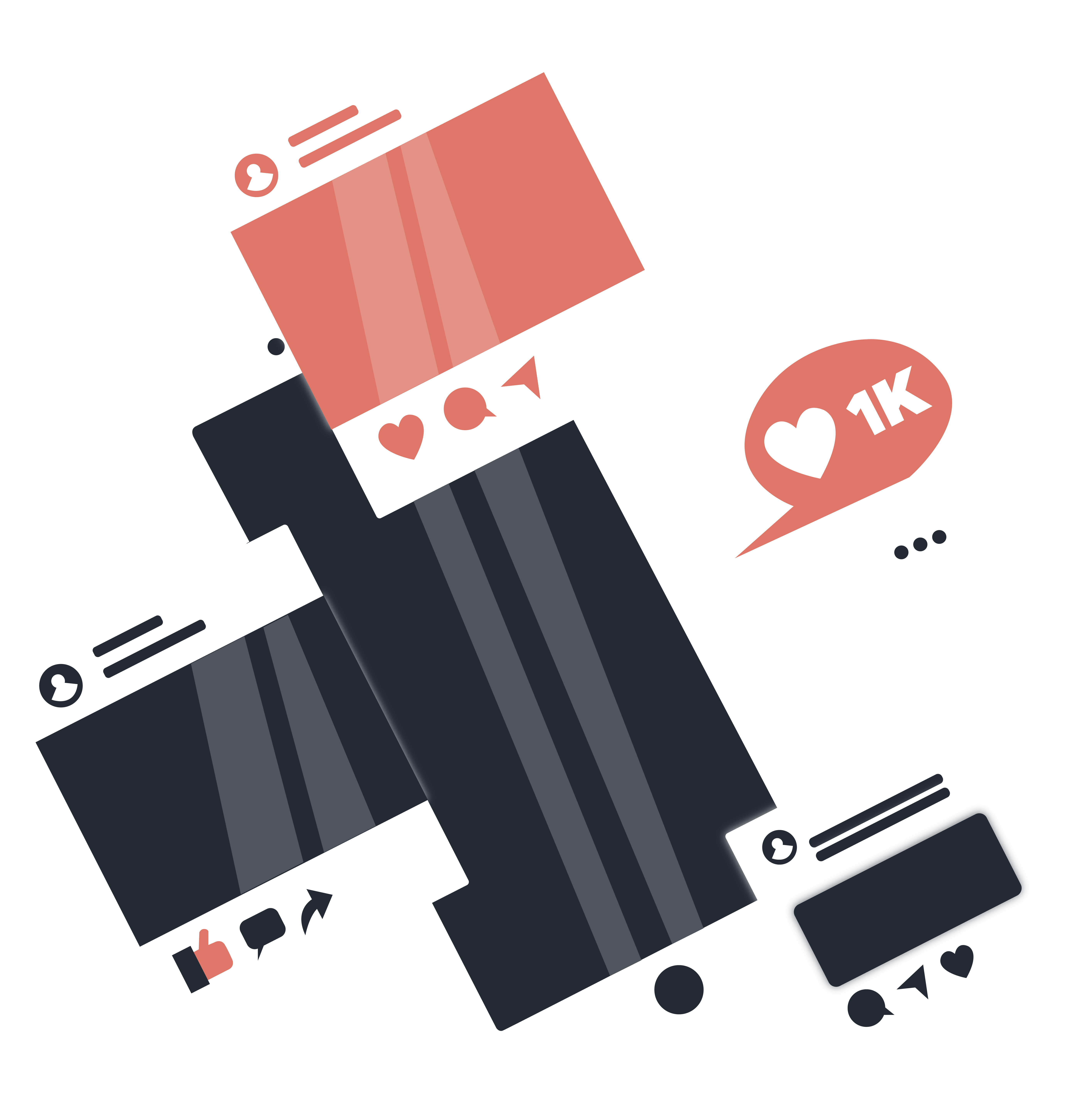Gestion des réseaux sociaux Omnia Illustration gestion des réseaux sociaux Omnia